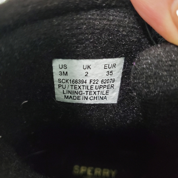 SPERRY GIRLS PORT BOOT RAIN BOOT - BLACK RAINBOW 3M DUCK BOOTS - Picture 13 of 13